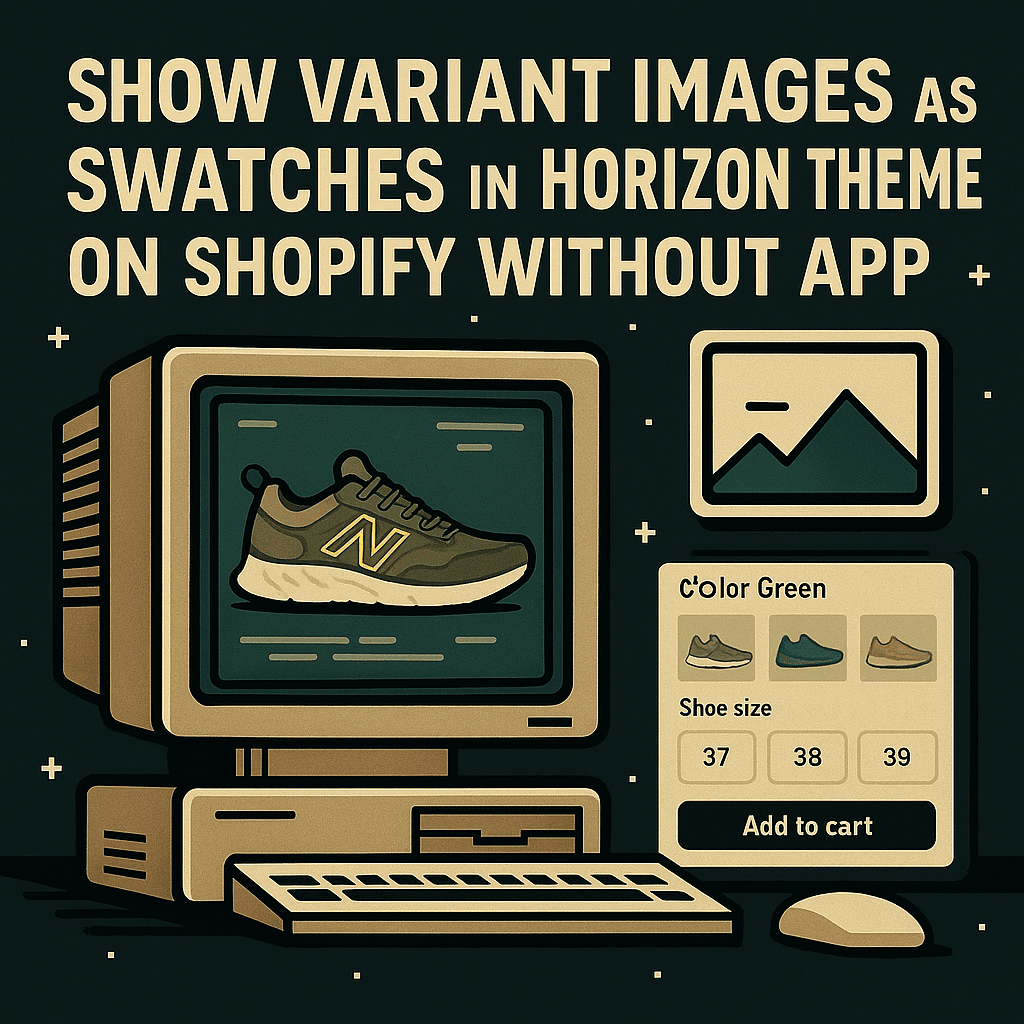 Show variant images as swatches in Horizon theme on Shopify without app