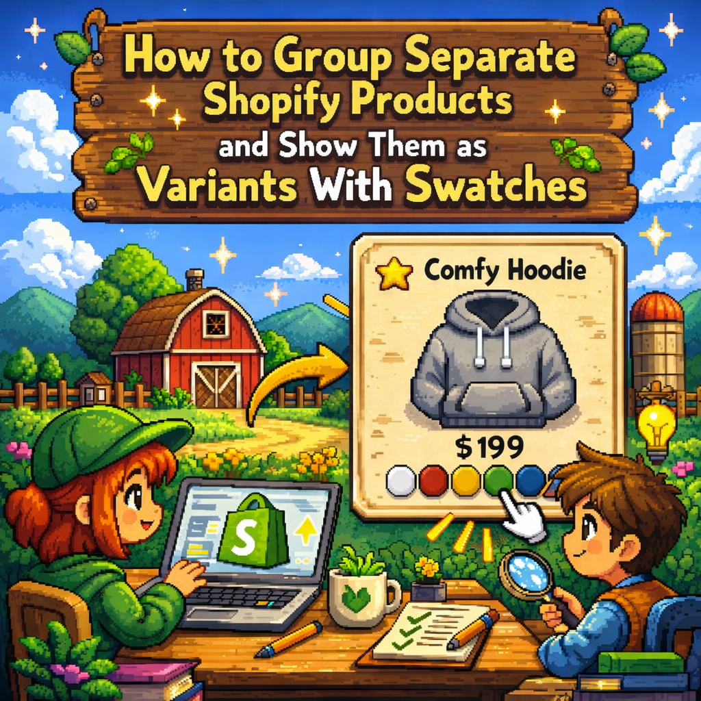 How to Group Separate Shopify Products and Show Them as Variants With Swatches