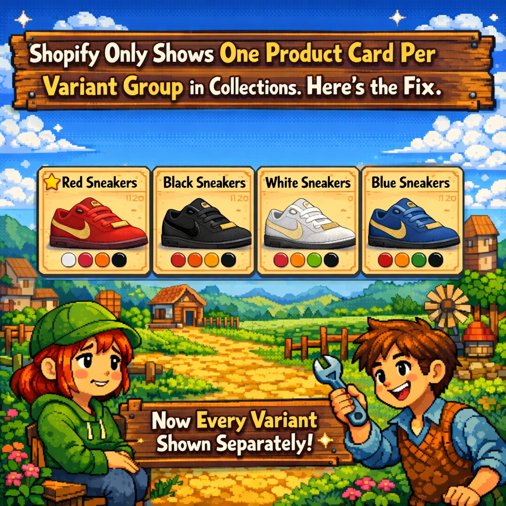 Shopify Only Shows One Product Card Per Variant Group in Collections. Here’s the Fix.