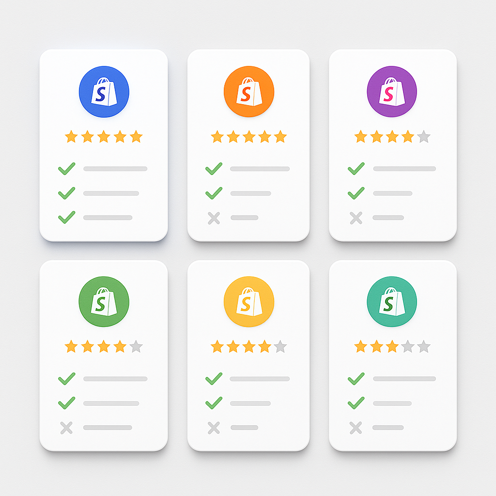 6 Shopify variant image apps compared side by side