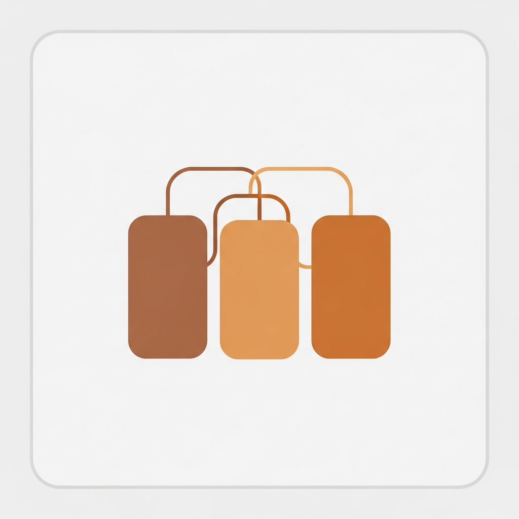 separate product cards being grouped together with connecting swatch lines