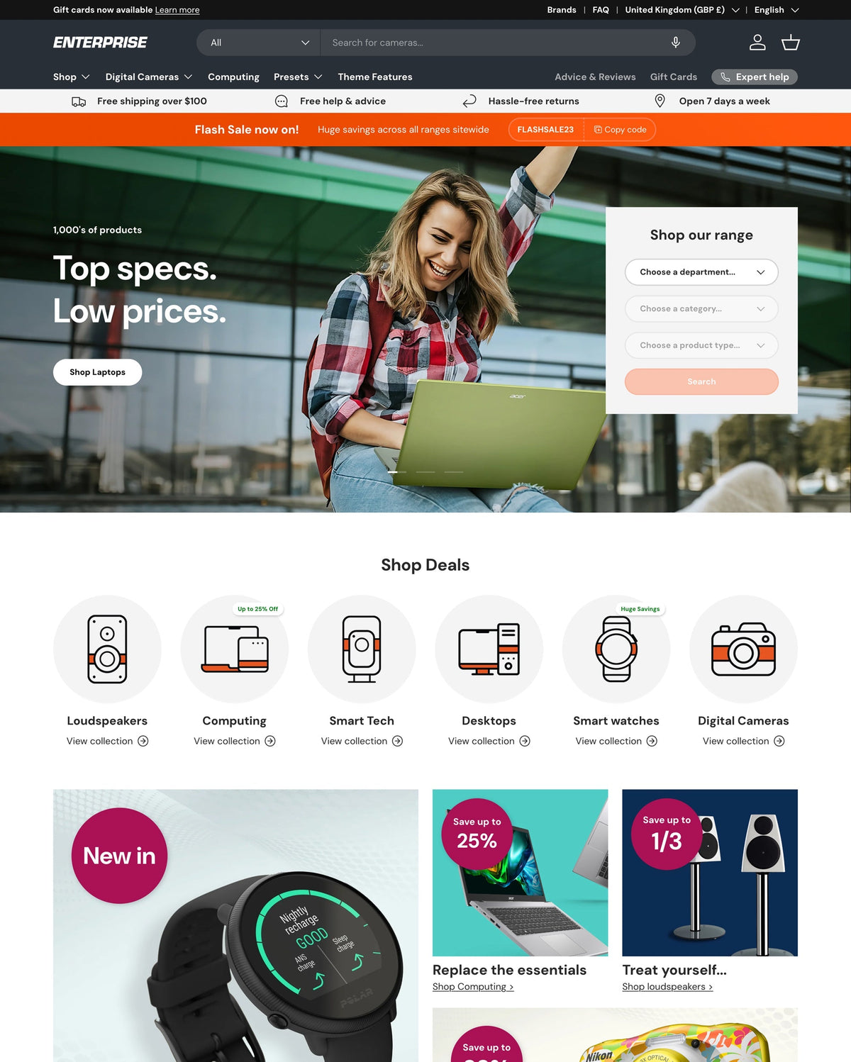 Enterprise Shopify theme by Clean Canvas for large catalog stores