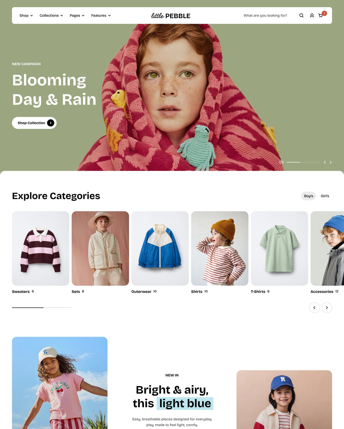 Pebble Shopify theme by FoxEcom for fashion storytelling