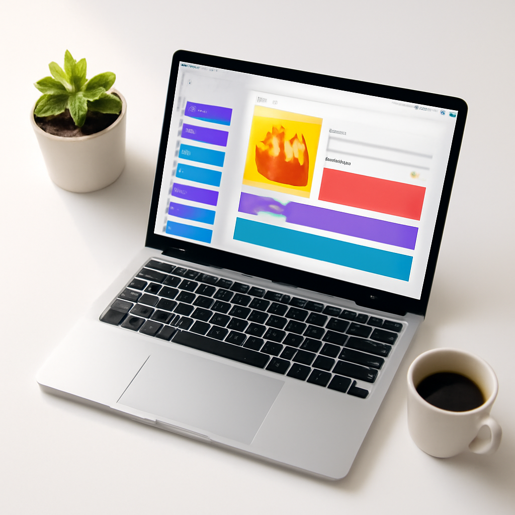 Page builder interface with variant swatches
