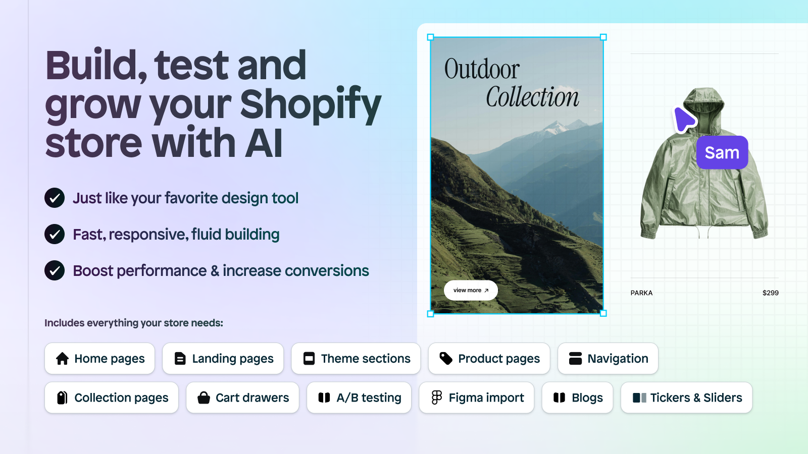 Instant AI Page Builder for Shopify, the AI-powered drag-and-drop page builder