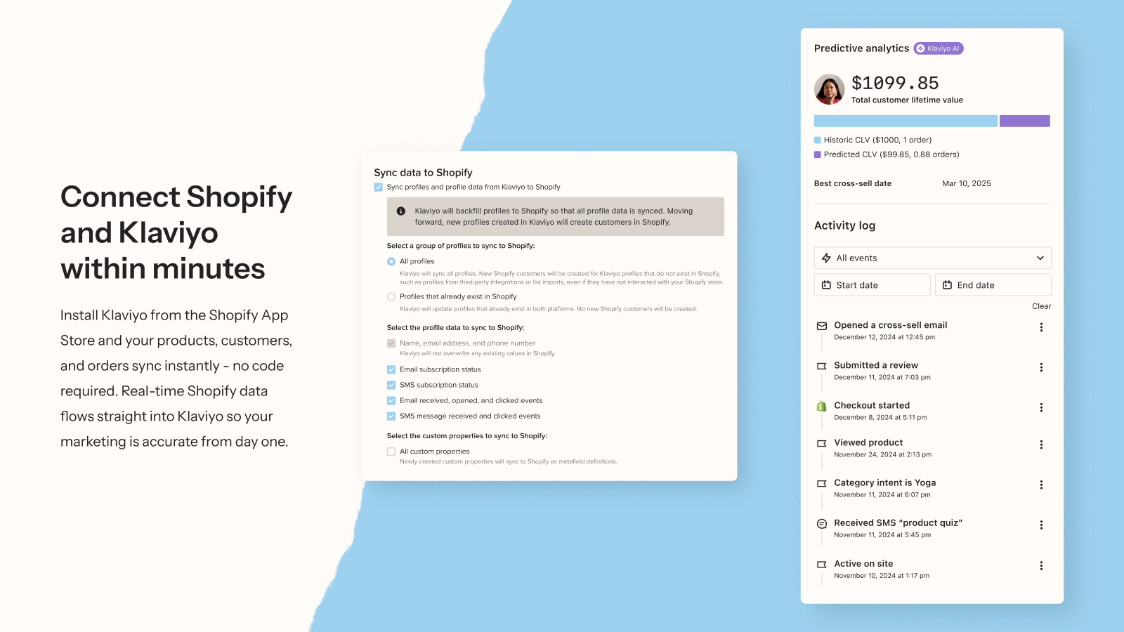 Klaviyo email and SMS marketing for Shopify with customer segmentation