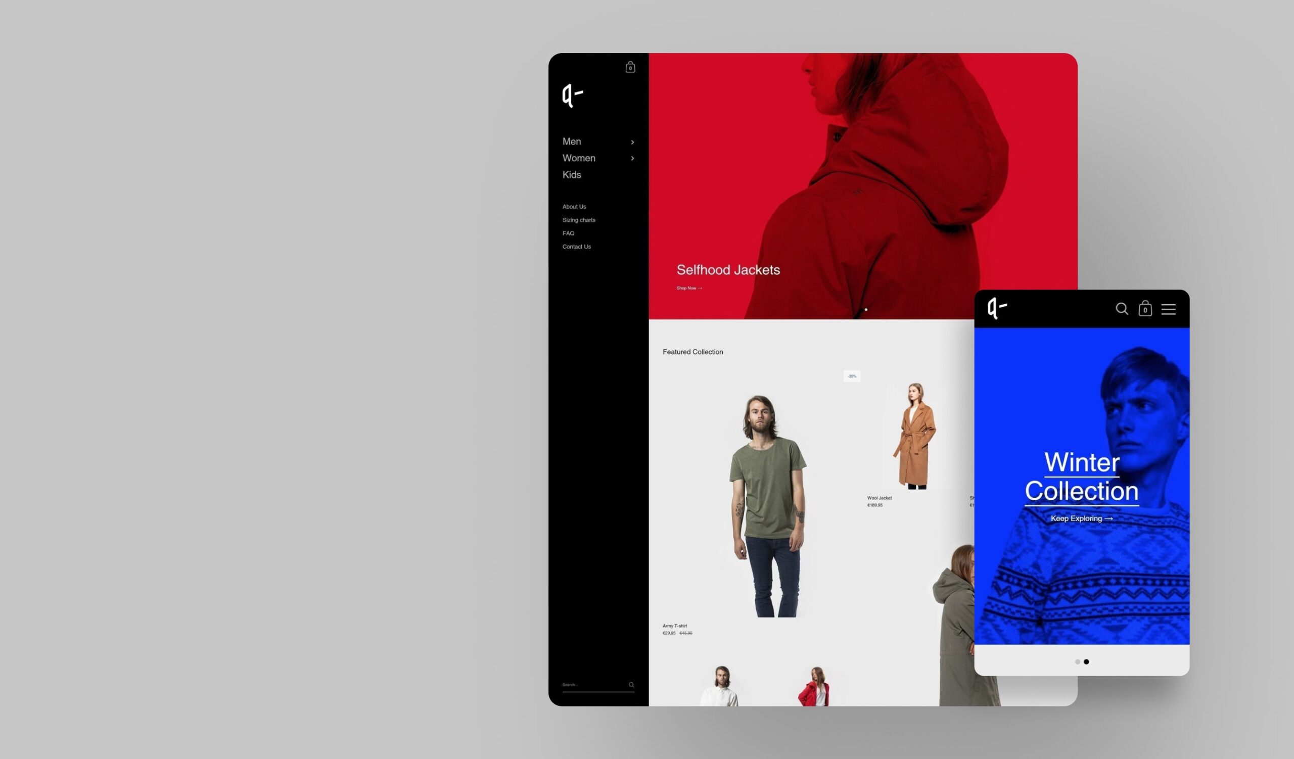 Kingdom Shopify theme by Krown with signature sidebar layout for classic brands