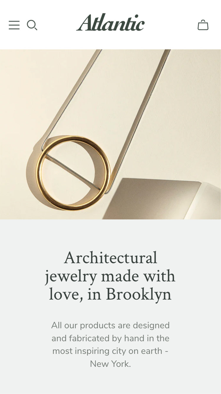 Atlantic Shopify theme by Pixel Union for jewelry and food brands