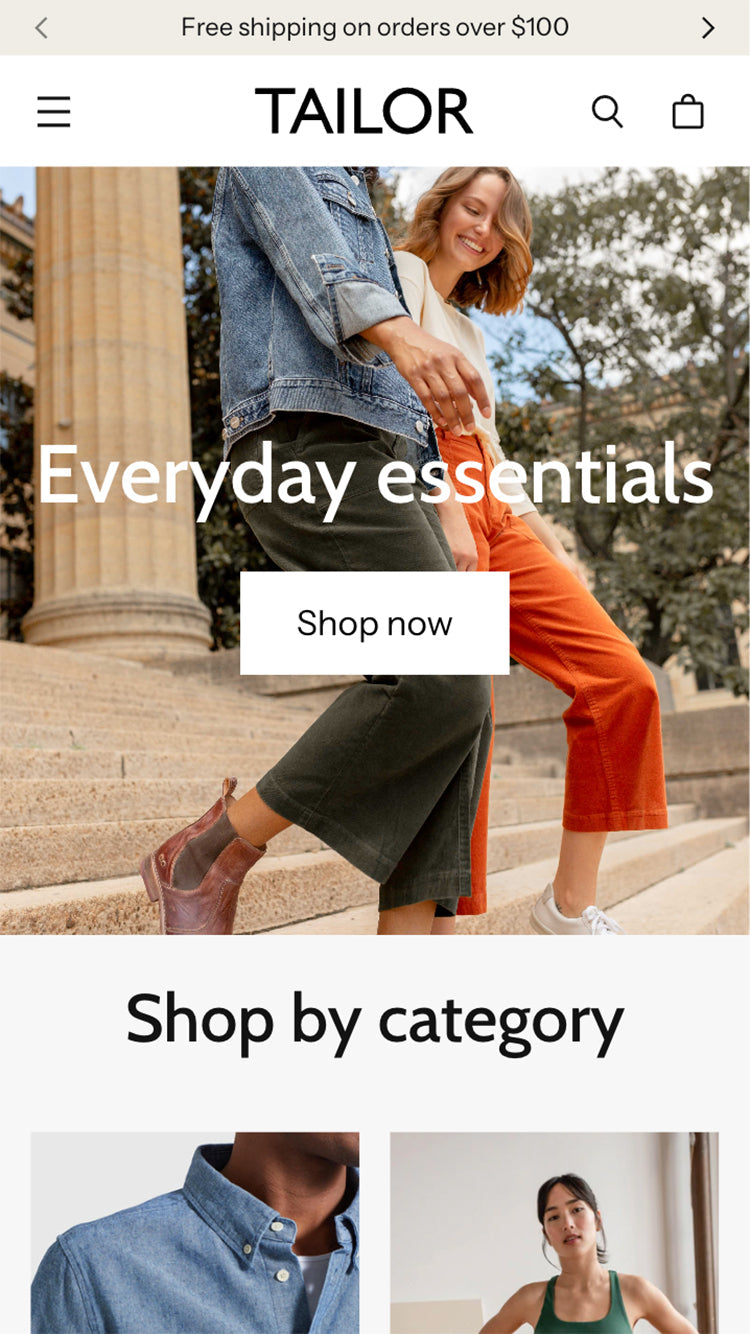 Tailor Shopify theme by Pixel Union for apparel and fashion