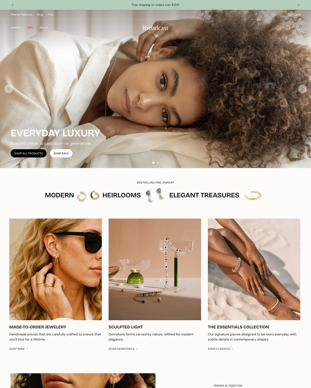 Broadcast Shopify theme by Presidio for beauty, health, and wellness brands