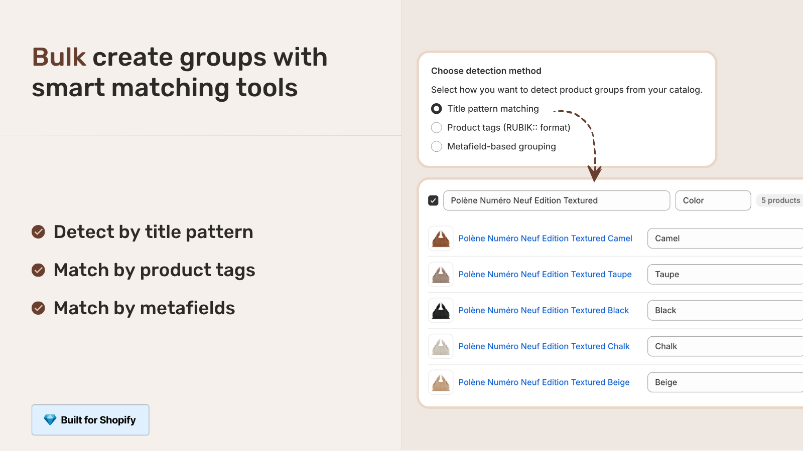 Rubik Combined Listings bulk group creation for wholesale