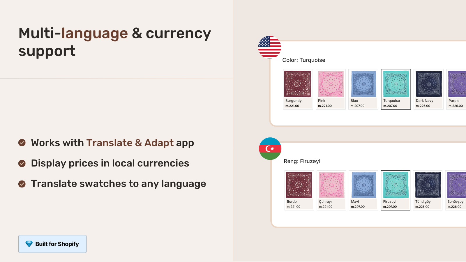 Rubik Combined Listings multi-language support on Shopify