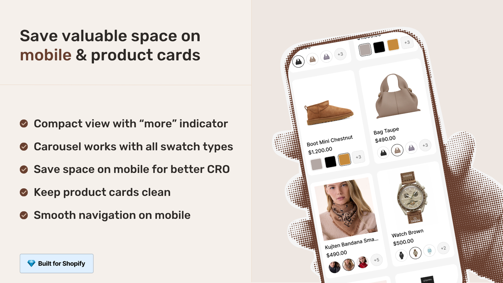 Shopify hover image swap on mobile collection page cards