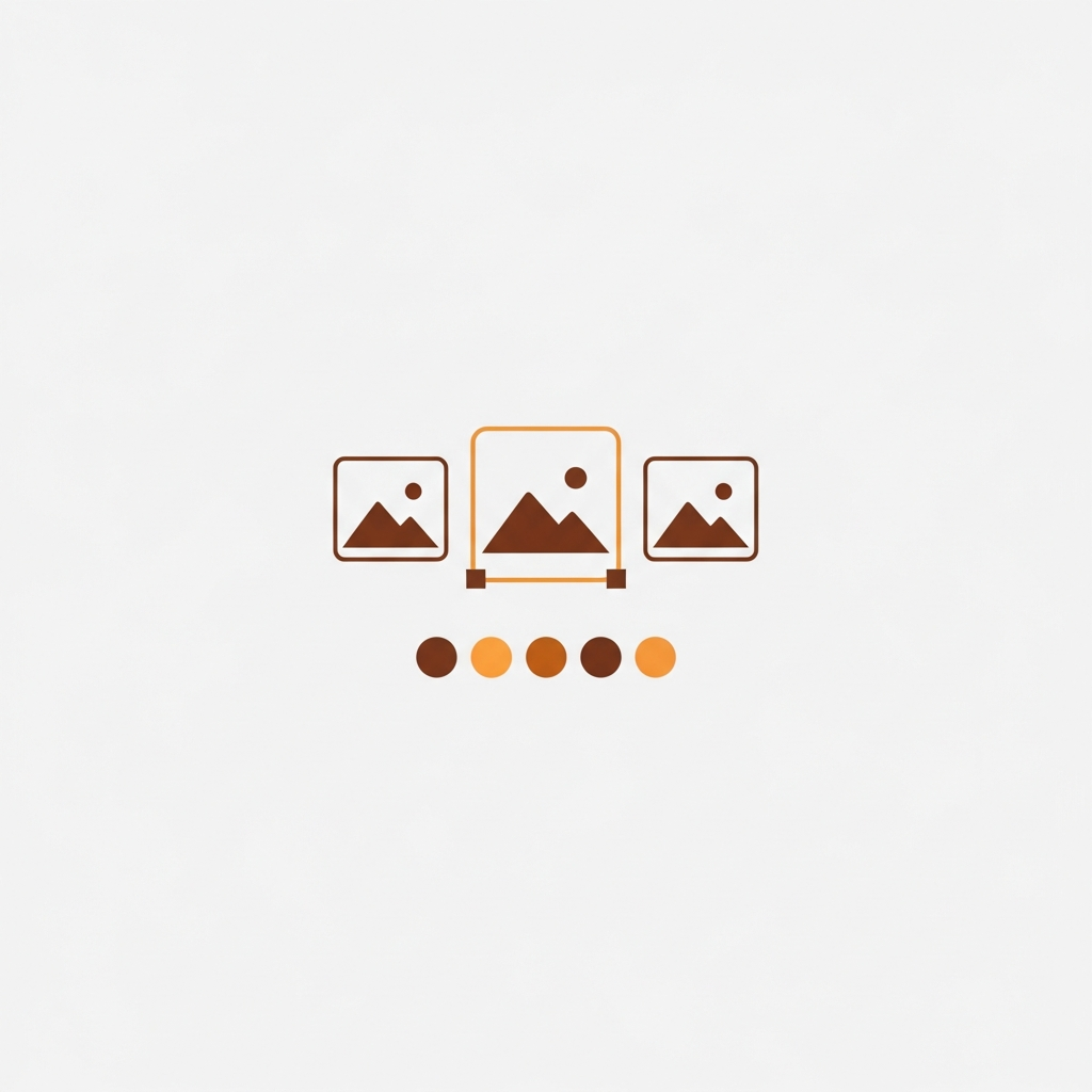 a page builder interface with product image gallery and variant swatches