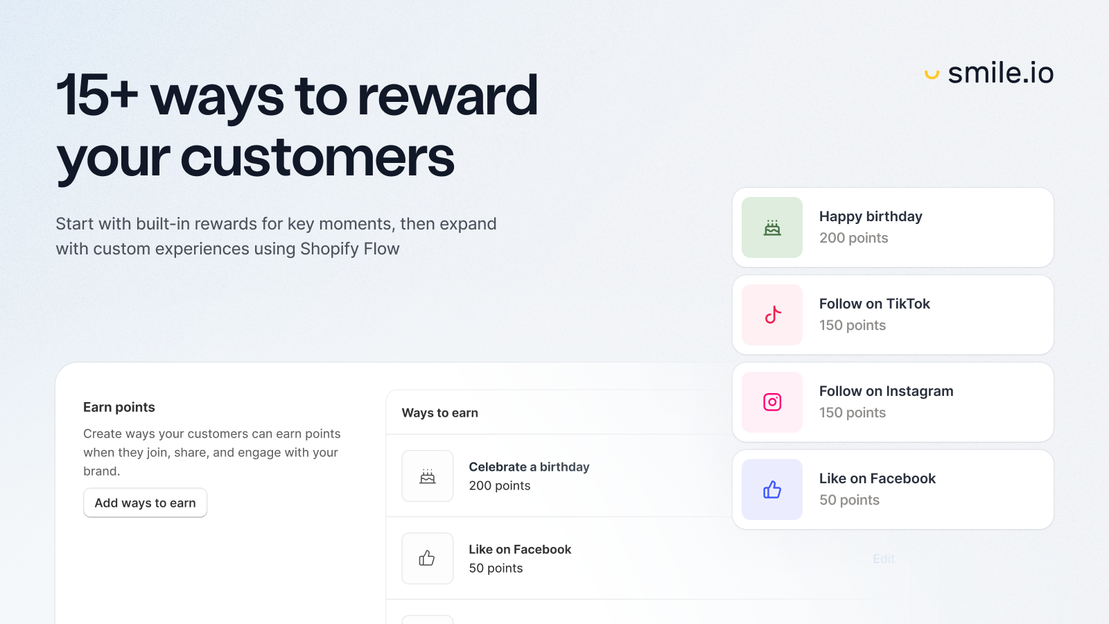 Smile.io referrals and customer engagement for Shopify