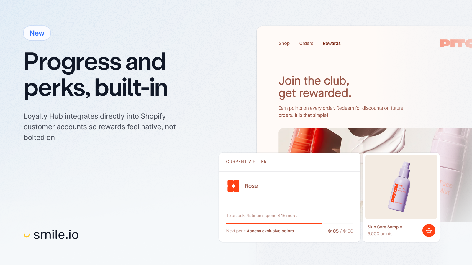 Smile.io VIP tiers and customer rewards on Shopify