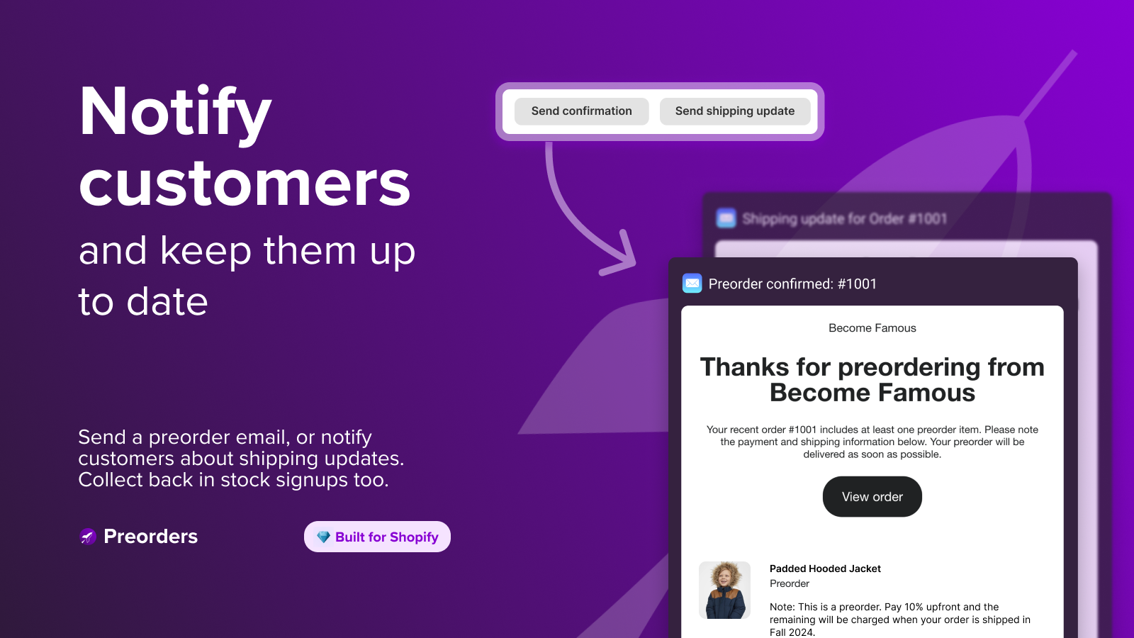 STOQ Preorder and Notify Me widget on Shopify product page