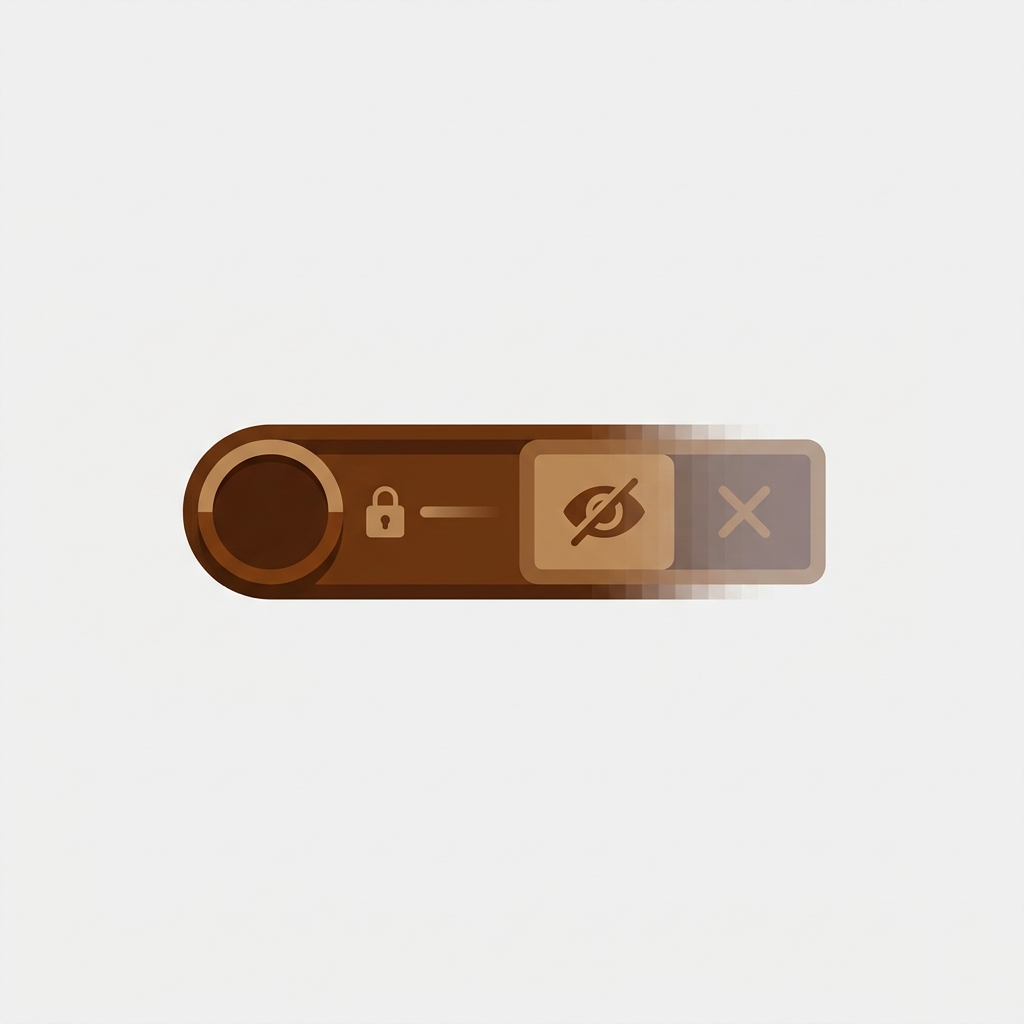 a product variant option toggle being switched to hidden, an out-of-stock variant chip fading out on a product page
