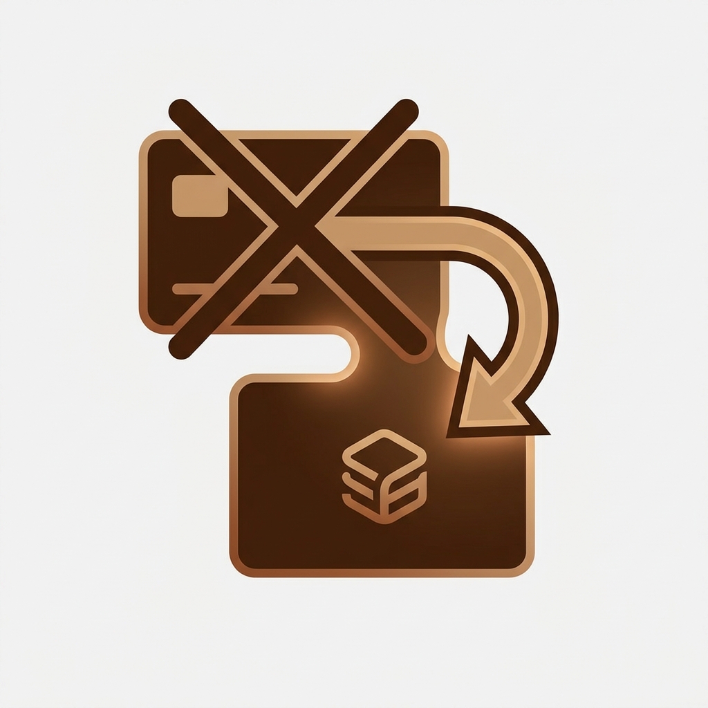 two identical product cards merging into one, one duplicate crossed out with a redirect arrow pointing to the survivor